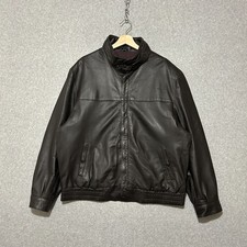 Vintage Cooper Leather Bomber Jacket Men's XL Dark Brown Full Zip Lined