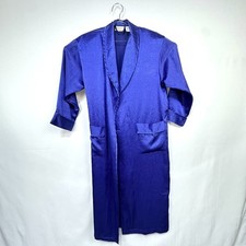 1980's Gold Label Victoria's Secret Textured Crepe Purple/Blue Robe Women's P/S
