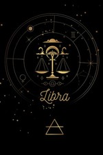 Libra Zodiac Journal: Lined Astrological Sign Notebook or Diary  Black and Gold