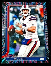 2025 Topps Chrome Josh Allen Neon Pulse Refractor SP #34 Buffalo Bills QB