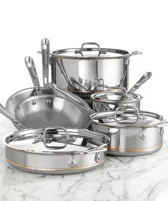 All-Clad Copper Core 10-Piece Cookware Set Stainless Steel New In Box