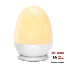 White 2-Inch Baby Night Light for Kids  Stable Charging  White Egg Nightlight