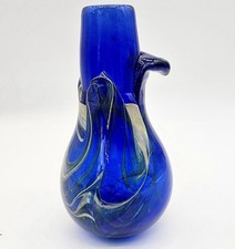 Early Signed 1971 Lundberg Studio's Art Glass Vase -Rare Form Experimental Piece