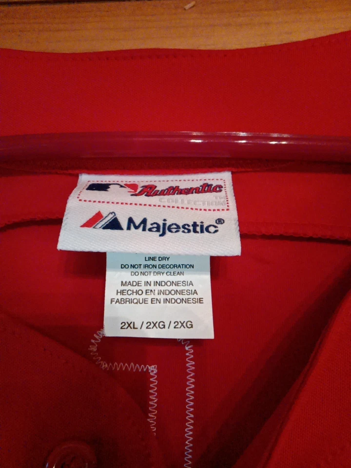  正品 Majestic 费城费城人队 #33 Lee 球衣纽扣 Coolbase XXL — 第 3/4 张图片