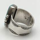 Vintage Southwestern Sterling Silver Turquoise Band Ring Size 9 Signed 13.8g #24 — photo 3