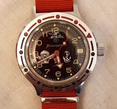 Russische Uhr Vostok Amphibia ''3 Waffen'' Handaufzug Wasserdicht 200m