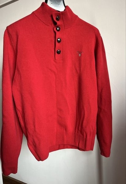 Men GANT Sweater Red Wool 42