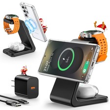 Samsung Magnetic 3-in-1 Wireless Charger Fast Station Galaxy Watch Buds