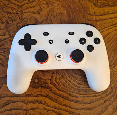 Google Stadia H2B Wireless Controller White/Black/Orange USB-C Bluetooth Enabled