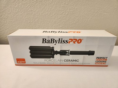 BaByliss Pro Porcelain Ceramic Triple Barrel Waver BRAND NEW