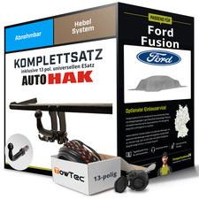 Für FORD Fusion Typ JU Anhängerkupplung abnehmbar +eSatz 13pol uni. 05-12 NEU