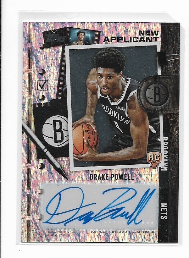 2025 26 Topps Flagship Basketball Drake Powell New Applicant Holo Foil Auto Card