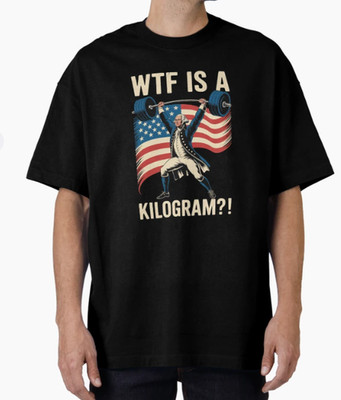 WTF is a Kilogram Funny 4th of July Patriotic Eagle USA 9 T-Shirt