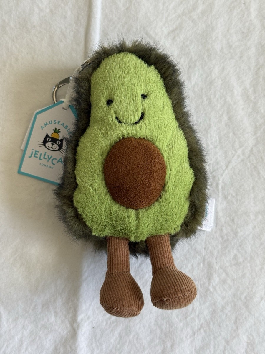 Jellycat Amuseable Avocado Bag Charm NWT A4AVBC Plush Keychain