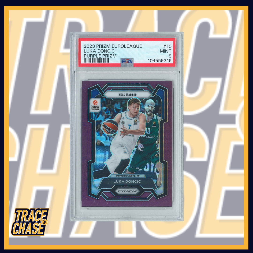 2023-24 Panini Prizm Euroleague Basketball Luka Doncic Purple /99 PSA9 #10
