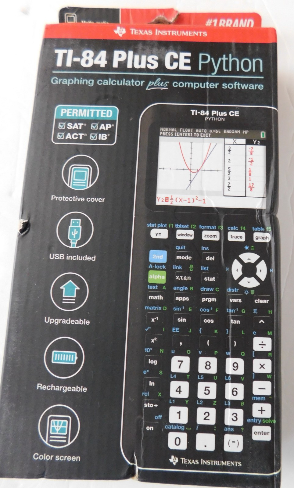 Graphing Calculator Texas Instruments Plus CE Python TI-84 w/ Adapter *NEW*-image