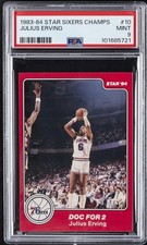 1983-84 STAR SIXERS CHAMPIONS #10 JULIUS ERVING PSA 9