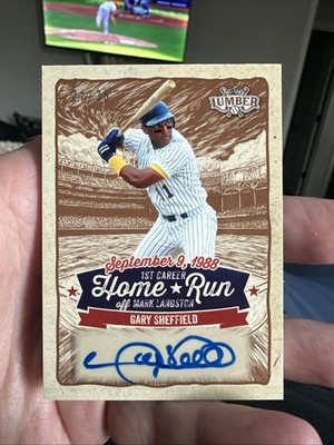 2025 Gary Sheffield Auto /35 Leaf Lumber 1st Career Home Run | eBay