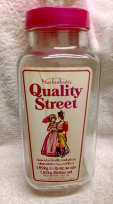 MACKINTOSH'S QUALITÄT STREET SWEETS VINTAGE 3 Pfund GLASDOSE