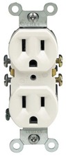 Leviton 15 Amp, 125 Volt, Duplex Receptacle, Residential Grade, Grounding, 10-Pa