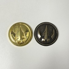 Lord Drakkon Power Badge Gold Weathered Cosplay Prop for Legacy Morpher Ranger