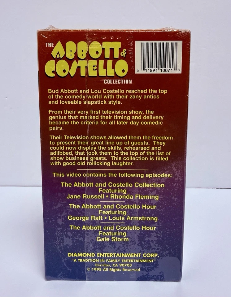 The Abbott & Costello Collection (VHS, 1998) - Diamond Entertainment New Sealed - Image 3 of 4