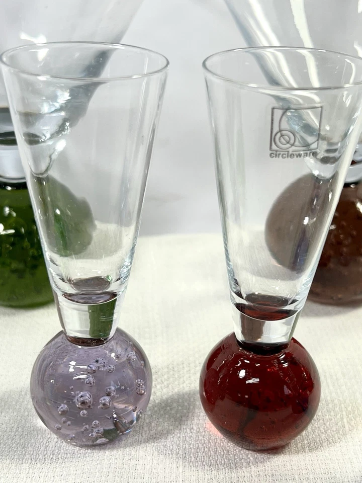 8 vasos base burbujas Martini/cóctel/disparo de colección MCM Foto 4 de 4