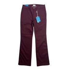 Market & Spruce Mid Rise Bootcut Pants Size 8 Burgundy Wine NWT