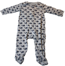 Baby Gap Boys Blue Whales Pajama Set Soft Cotton Sleepwear Size 3T 1435