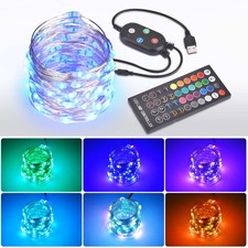33 FT Fairy String Lights 100 Led 20 colors with remote & Bluetooth Garden Party