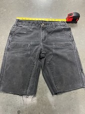 Vintage Carhartt Double Knee Workwear Cut-Off Shorts Black