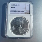 2022 $1 American Silver Eagle NGC MS70 Brown Label