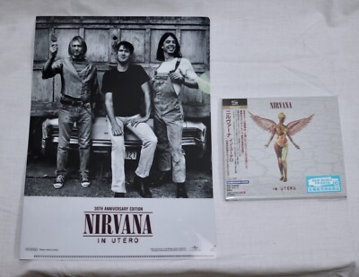 NIRVANA In Utero 30th Deluxe Edition SHM CD + CLEAR FILE HOLDER Japan