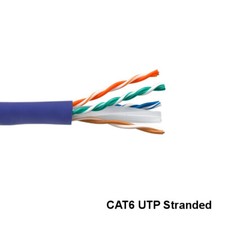 Kentek Purple 1000ft Cat6 UTP Stranded Ethernet Bulk Cable 24AWG 550MHz Gigabit
