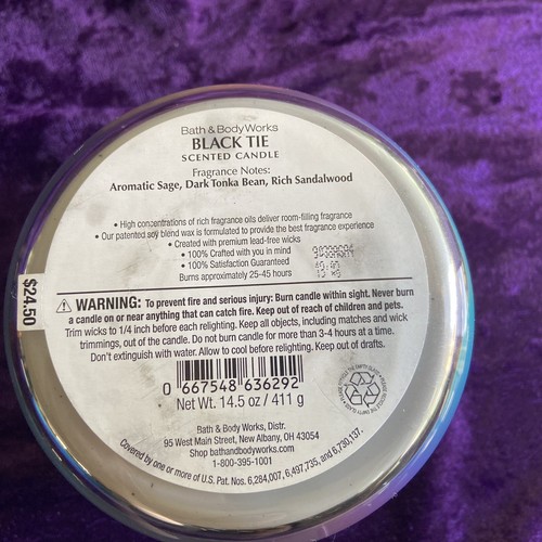 NEW Bath & Body Works~White Barn~3-Wick~14.5 oz Jar Candle with Lid Sandalwood - Picture 4 of 5