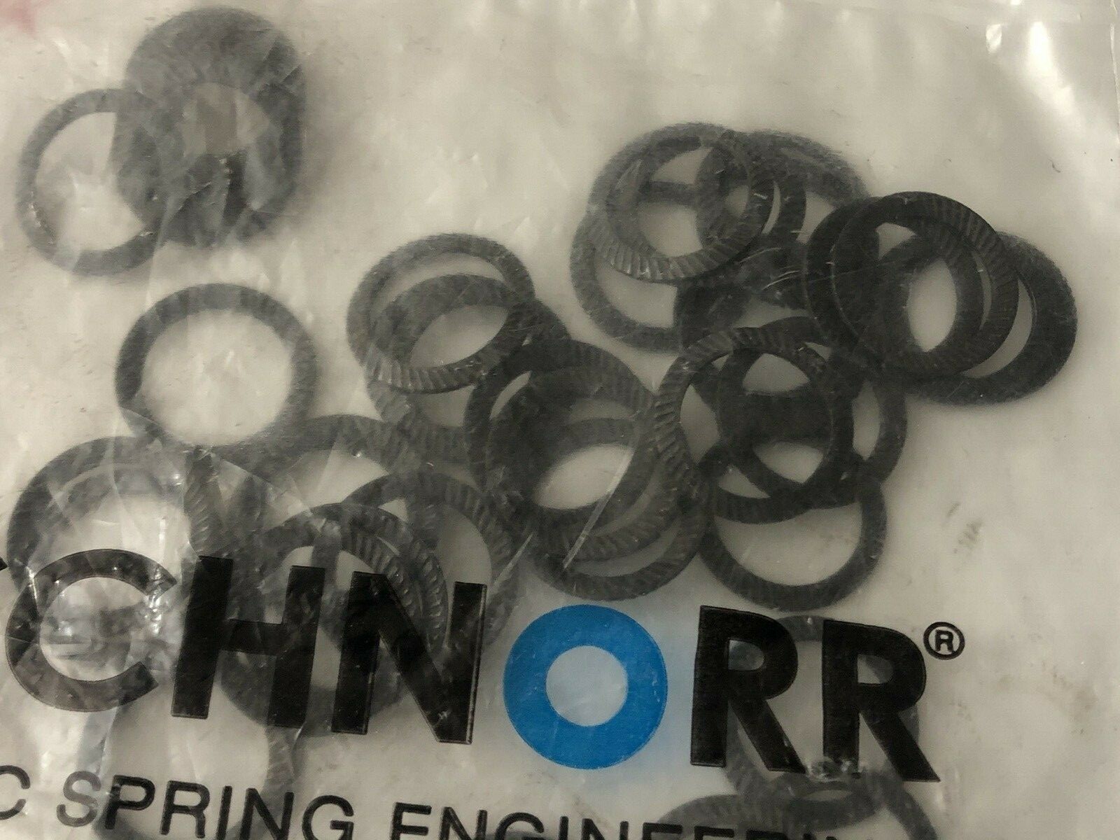 (50) SCHNORR MCS12.7 BLACK FINISH STEEL SERRATED BELLEVILLE WASHER 1/2