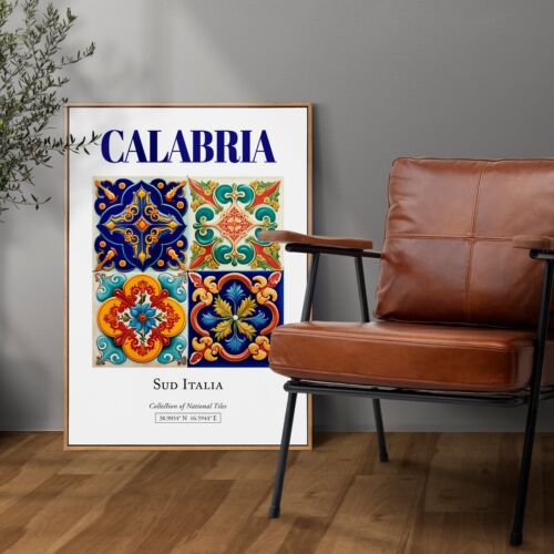 Calabria Tile Print | Italian Folk Decorative Wall Art - Picture 2 of 11
