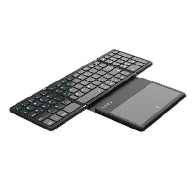 Foldable Keyboard With Large Touchpad And Numeric Keypad Auto Sleep