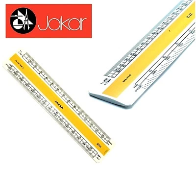 Jakar Professional Metric Plastic Flat Oval Scale Ruler Acrylic Rule 15 or 30cm