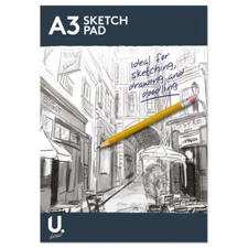 A3 Sketch Pad Paper Book White Artist Sketching Drawing Doodling Art Craft Draw