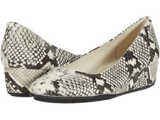Easy Spirit Abelle6 Women's Wedge Shoes Ivory Snake 8.5 Med 