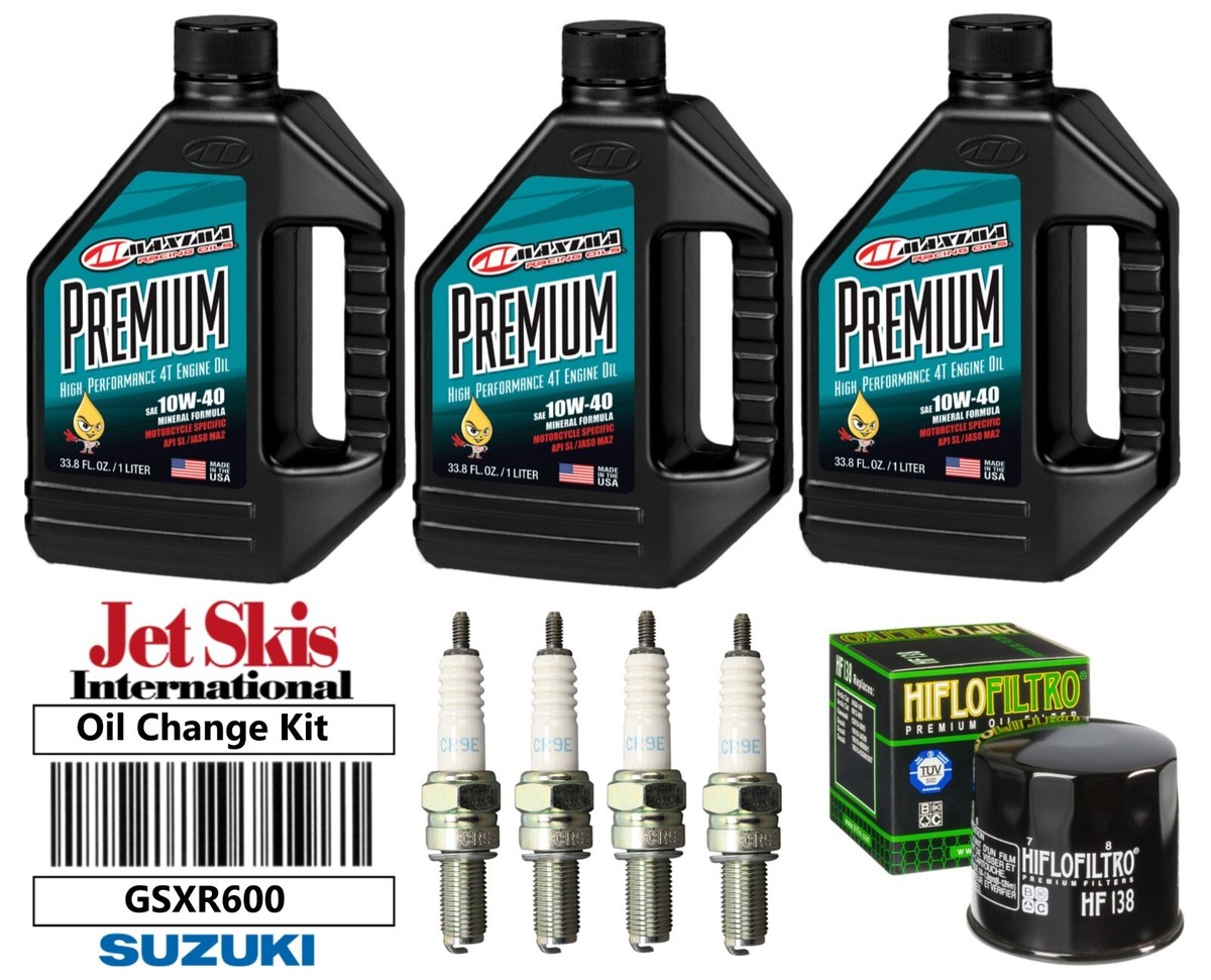 Suzuki Oil Change Kit W/ Spark Plugs GSXR600 GSX-R 600 (1997-2007