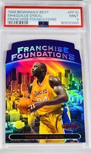 Shaquille O'Neal 1999 Bowman's Best Franchise Foundations PSA 9 POP 3 Refractor
