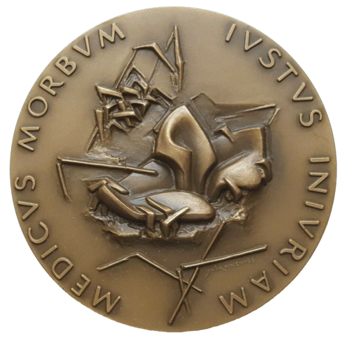 Finland - J. Vikainen 1965 bronze art medal - T.E. Olin -72mm, 182 gr - Picture 1 of 2