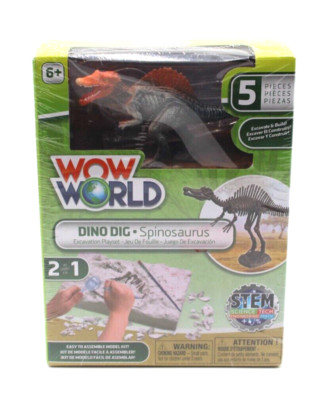 Wow World DINO DIG Spinosaurus STEM 2 in 1 Excavation Playset - NEW Sealed