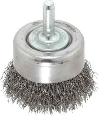 Osborn 3240800 Cup Brush: 2'' Brush, 0.0118'' Diam Steel Crimped Wire, 5/8'' Trim