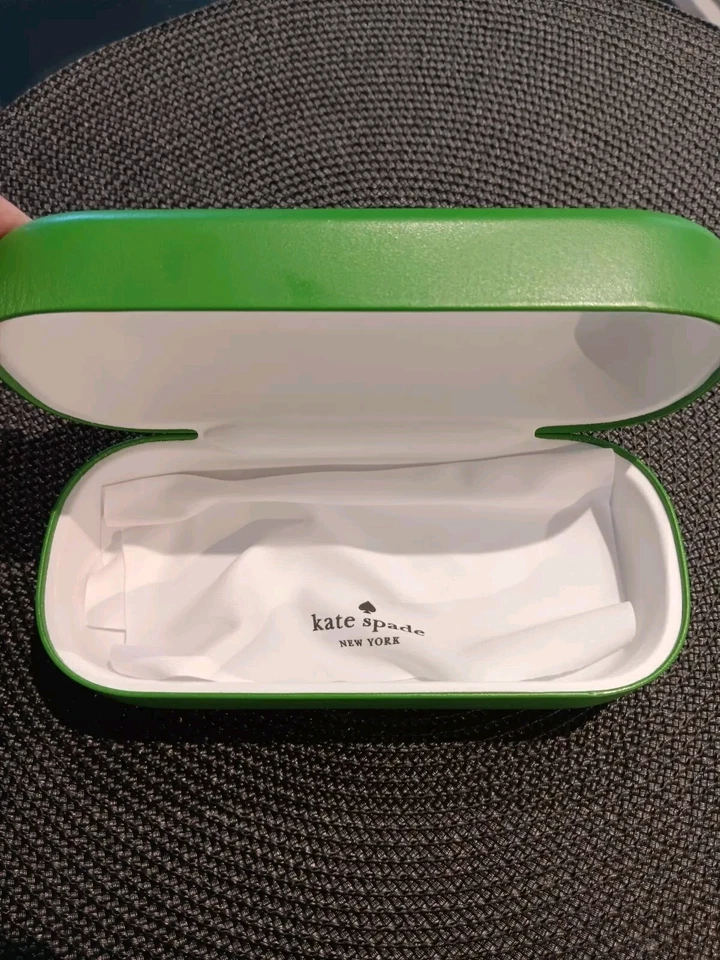 GAFAS DE SOL KATE SPADE GAFAS PÚRPURA ESTUCHE RÍGIDO FIELTRO AMARILLO INTERIOR + TELA NUEVAS Foto 3 de 4