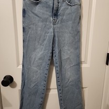 Good American Good Legs Jeans Size 6/28 Blue Light Wash Denim Straight Fit