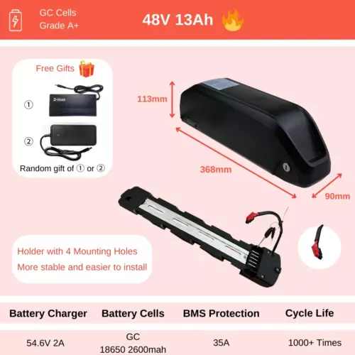 BAFANG 48V 500W BBS02B Mid Drive Motor Umbausätze 8FUN Elektrofahrrad Batterie - Bild 16 von 17