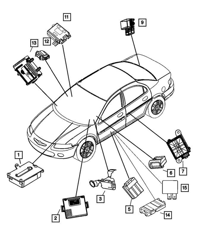 01-09 Chrysler Dodge Jeep Soplador Motor Resistencia Módulo Relé con Temperatura Automática OEM Foto 3 de 4